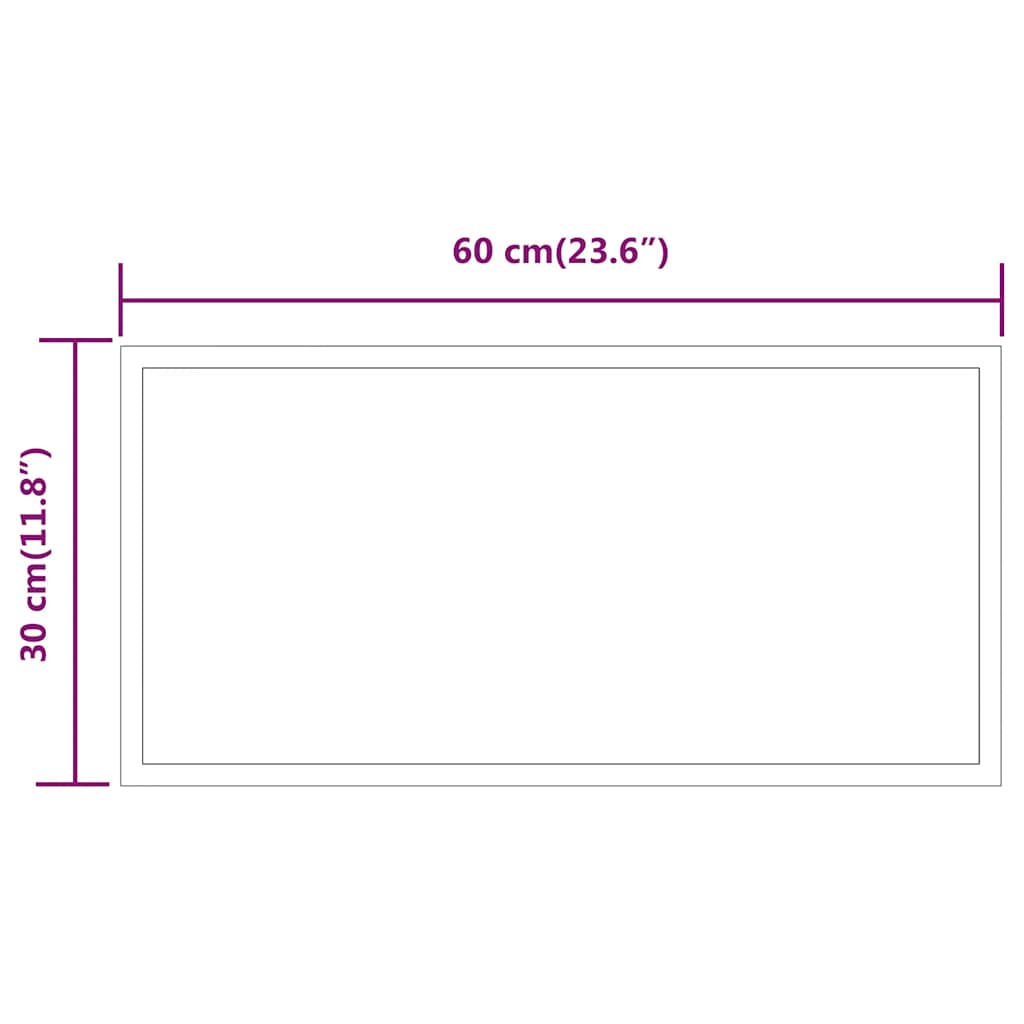 LED-Badspiegel 60x30 cm