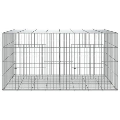 Kaninchenkäfig 2 Paneele 110x79x54 cm Verzinktes Eisen