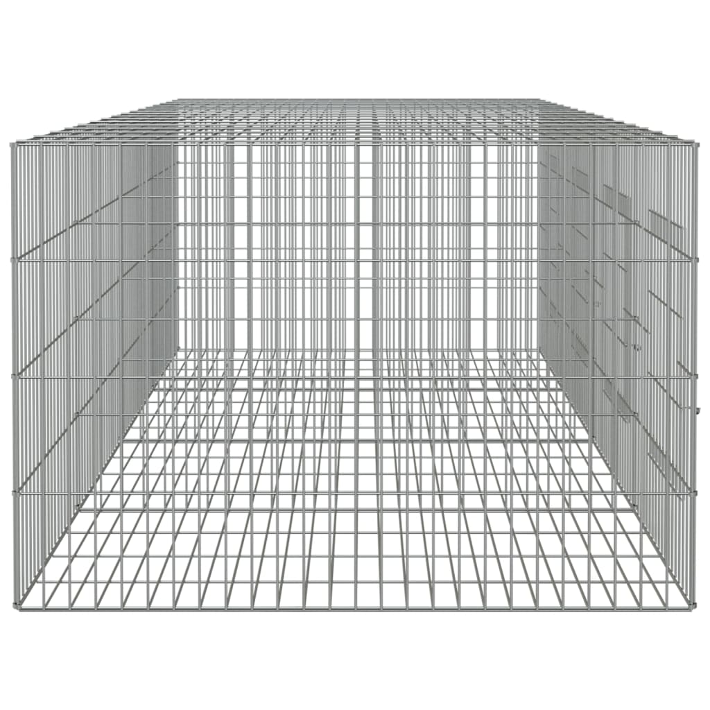 Kaninchenkäfig 4 Paneele 217x79x54 cm Verzinktes Eisen