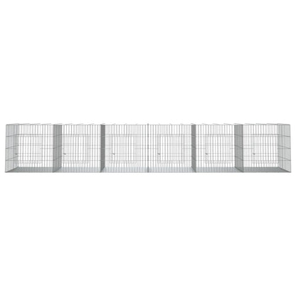 Kaninchenkäfig 6 Paneele 327x79x54 cm Verzinktes Eisen