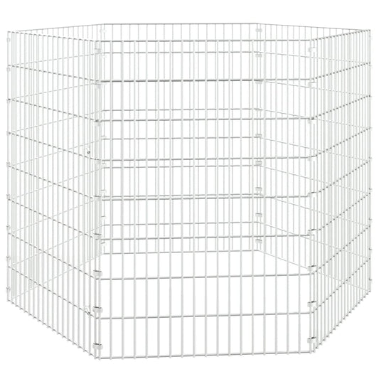 Freilaufgehege 6-teilig 54x80 cm Verzinktes Eisen