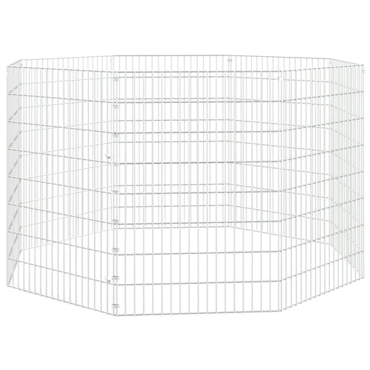 Freilaufgehege 8-teilig 54x80 cm Verzinktes Eisen