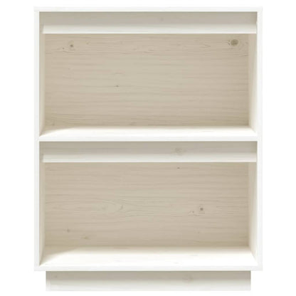Beistellschrank Weiß 60x34x75 cm Massivholz Kiefer
