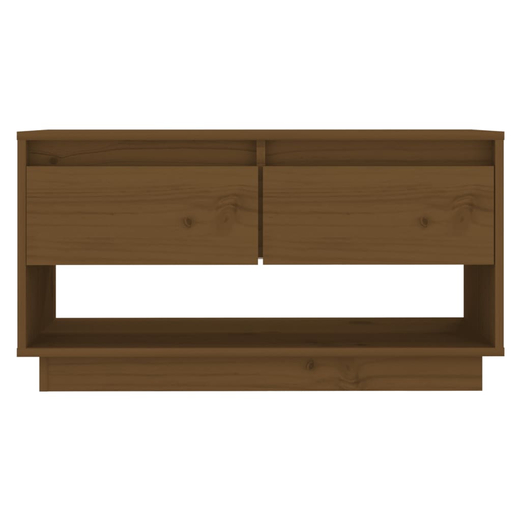 TV-Schrank Honigbraun 74x34x40 cm Massivholz Kiefer