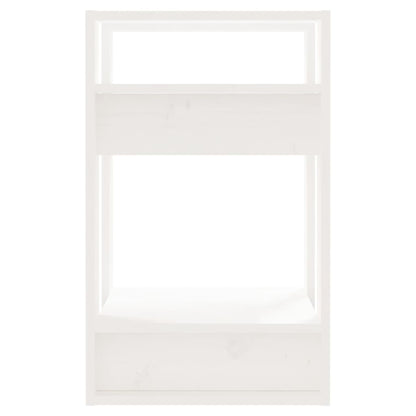 Bücherregal/Raumteiler Weiß 41x35x57 cm Massivholz Kiefer