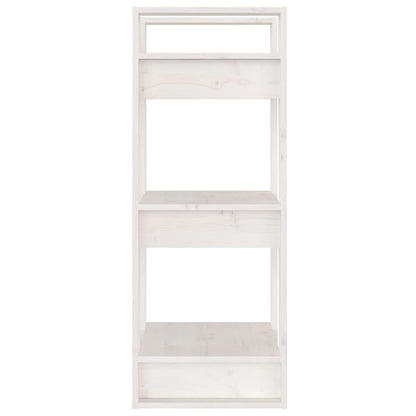 Bücherregal/Raumteiler Weiß 41x35x91 cm Massivholz Kiefer