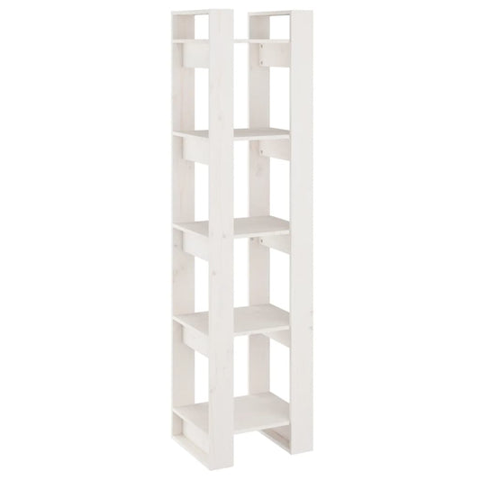Bücherregal/Raumteiler Weiß 41x35x160 cm Massivholz Kiefer