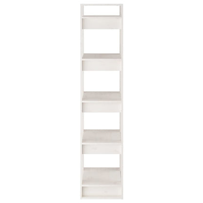 Bücherregal/Raumteiler Weiß 41x35x160 cm Massivholz Kiefer