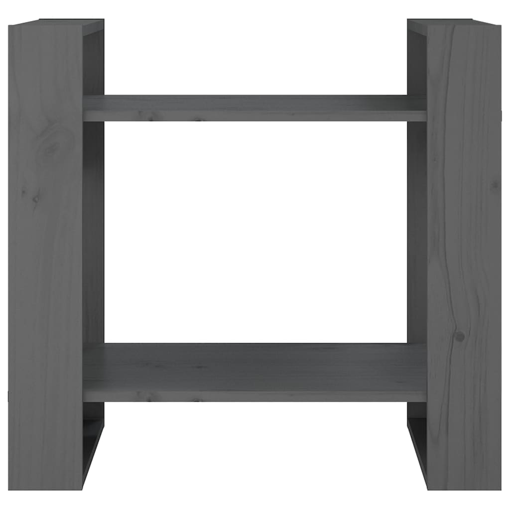 Bogreol/Rumadskiller Grå 60x35x57 cm Massiv Fyr