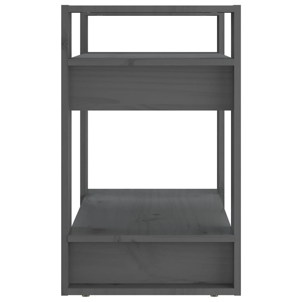 Bogreol/Rumadskiller Grå 60x35x57 cm Massiv Fyr