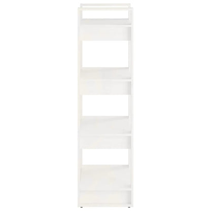 Bücherregal/Raumteiler Weiß 60x35x125 cm Massivholz