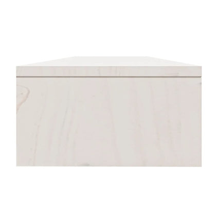 Monitorständer Weiß 100x24x13 cm Massivholz Kiefer