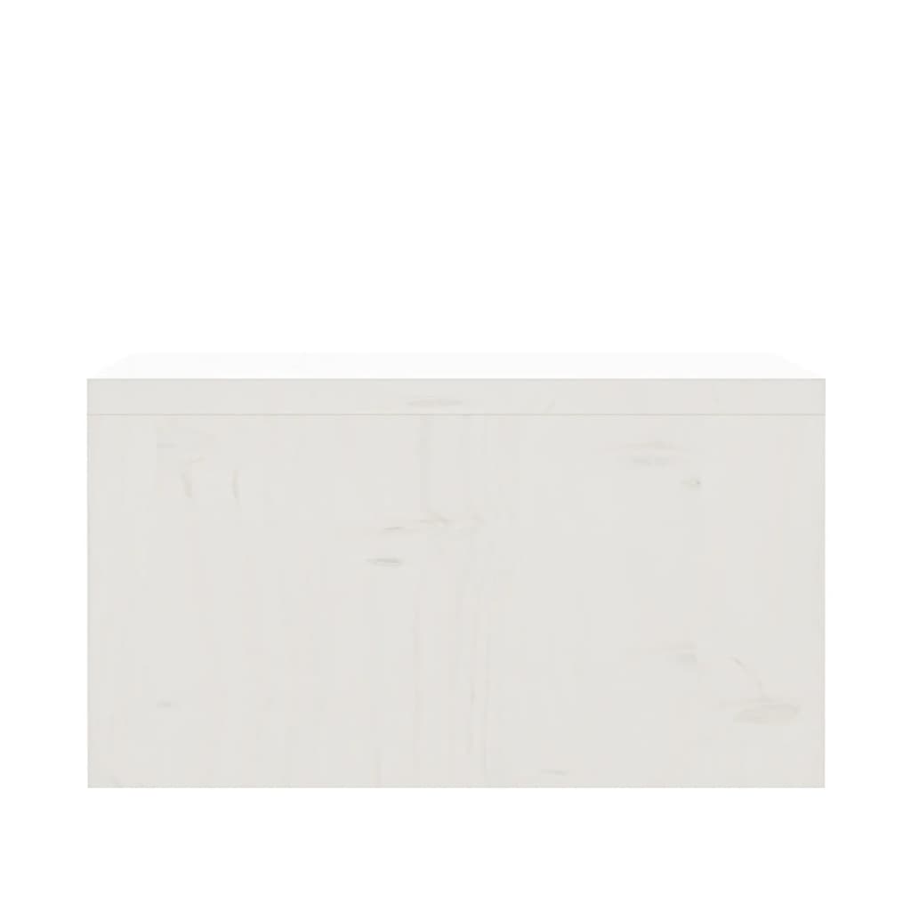 Monitorständer Weiß 50x27x15 cm Massivholz Kiefer