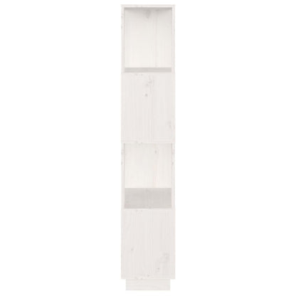 Bücherregal/Raumteiler Weiß 51x25x132 cm Massivholz Kiefer