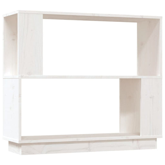 Bücherregal/Raumteiler Weiß 80x25x70 cm Massivholz Kiefer