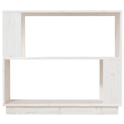 Bücherregal/Raumteiler Weiß 80x25x70 cm Massivholz Kiefer