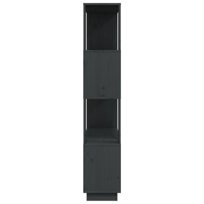 Bücherregal/Raumteiler Grau 80x25x132 cm Massivholz Kiefer
