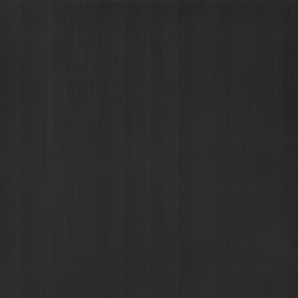 Bücherregal/Raumteiler Schwarz 80x25x132 cm Massivholz Kiefer