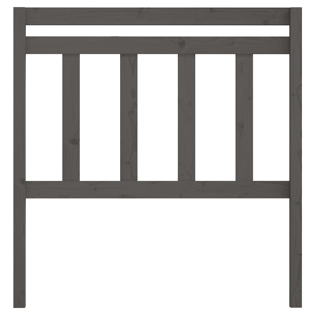 Kopfteil Grau 106x4x100 cm Massivholz Kiefer