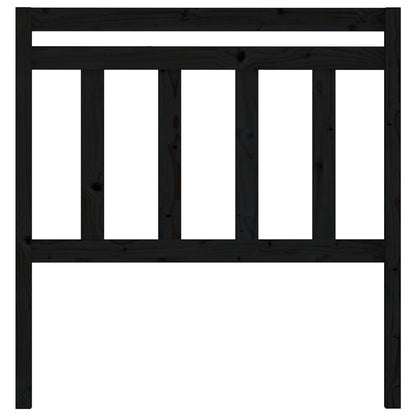 Kopfteil Schwarz 106x4x100 cm Massivholz Kiefer