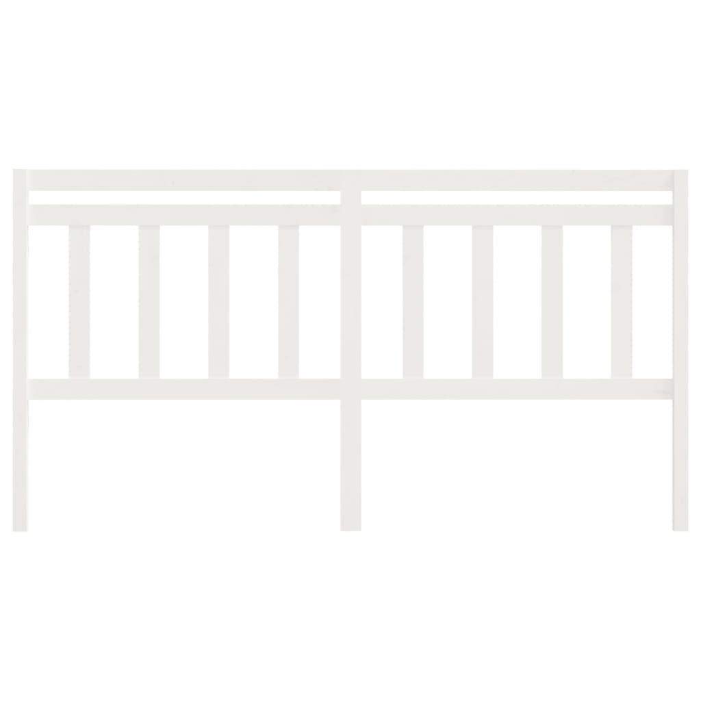 Kopfteil Weiß 206x4x100 cm Massivholz Kiefer