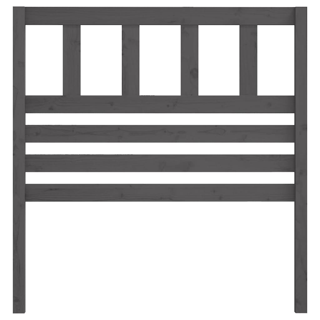 Kopfteil Grau 81x4x100 cm Massivholz Kiefer