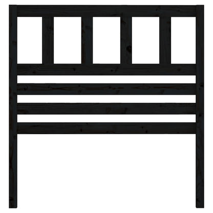 Kopfteil Schwarz 81x4x100 cm Massivholz Kiefer