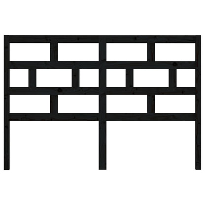 Kopfteil Schwarz 126x4x100 cm Massivholz Kiefer