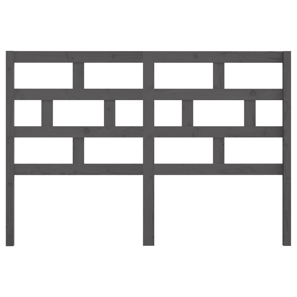 Kopfteil Grau 141x4x100 cm Massivholz Kiefer