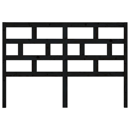 Kopfteil Schwarz 146x4x100 cm Massivholz Kiefer