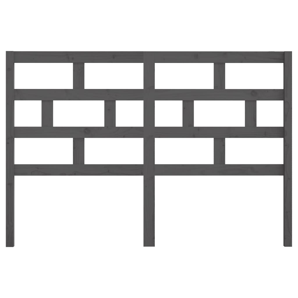 Kopfteil Grau 166x4x100 cm Massivholz Kiefer