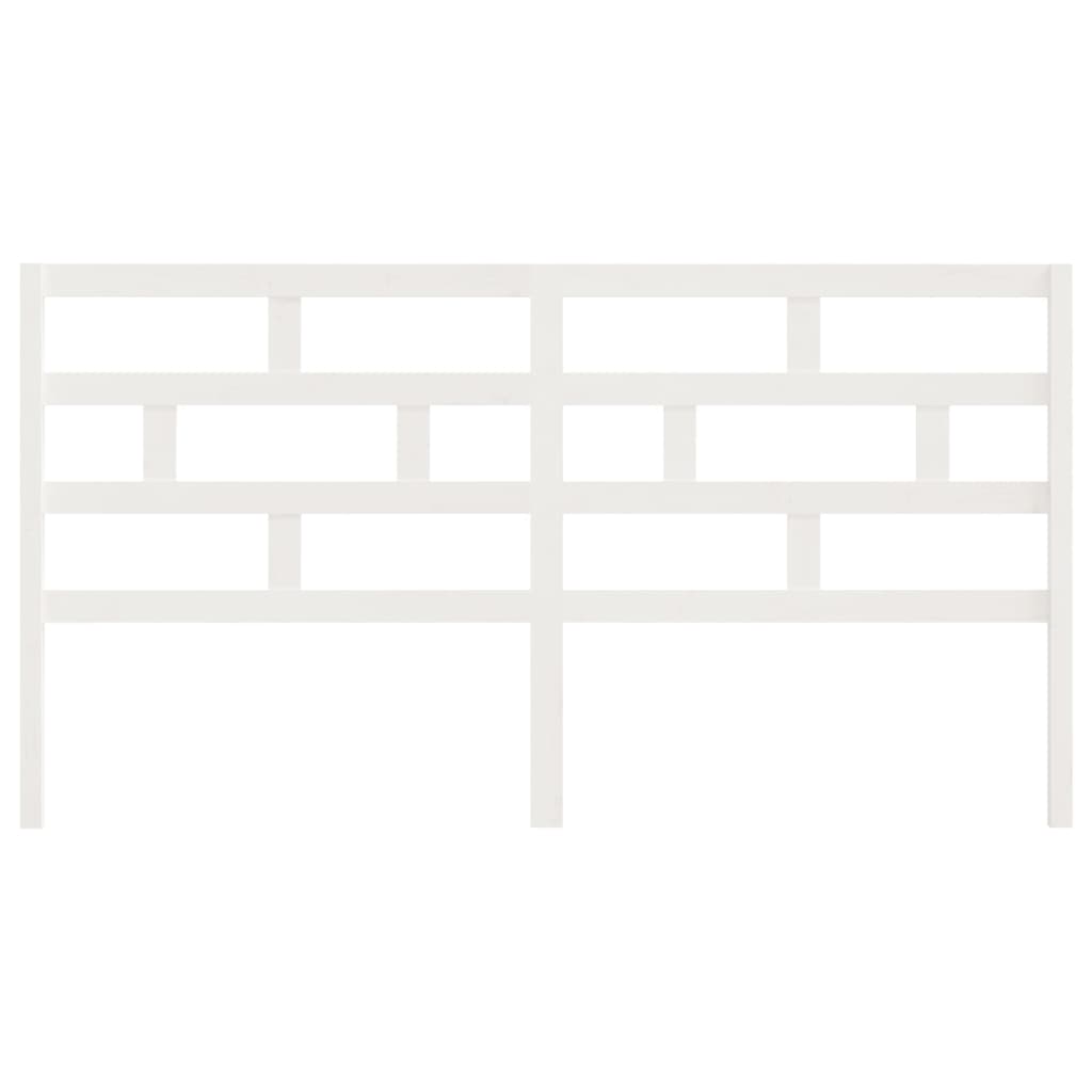 Kopfteil Weiß 186x4x100 cm Massivholz Kiefer