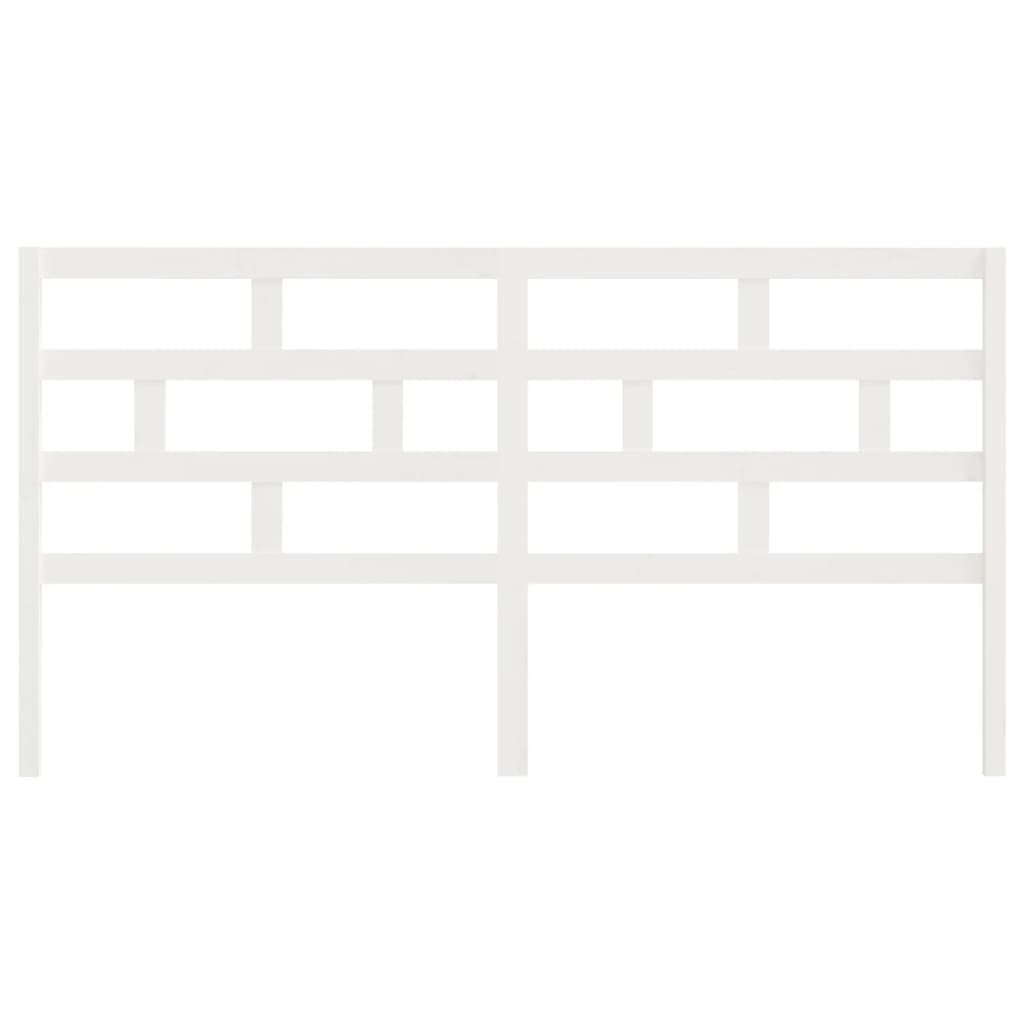 Kopfteil Weiß 206x4x100 cm Massivholz Kiefer