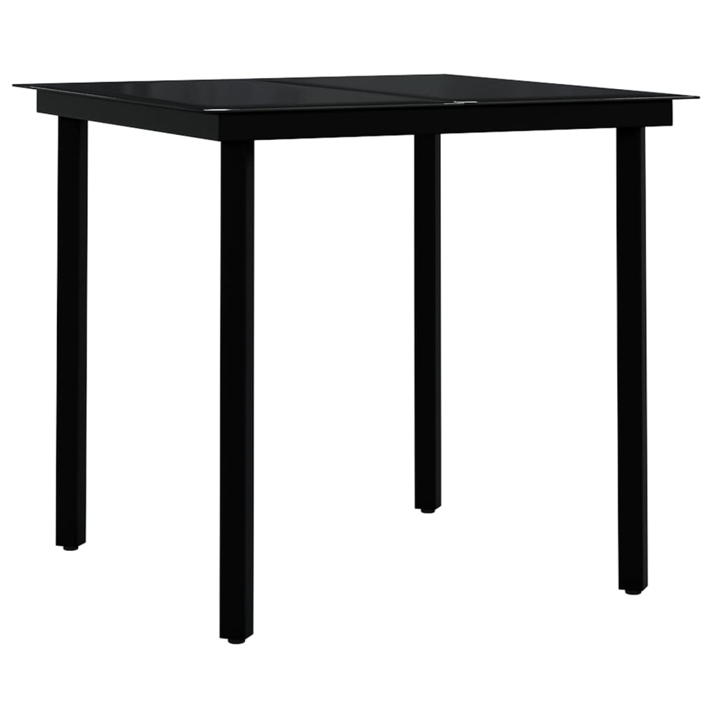 5-tlg. Garten-Essgruppe mit Kissen Schwarz