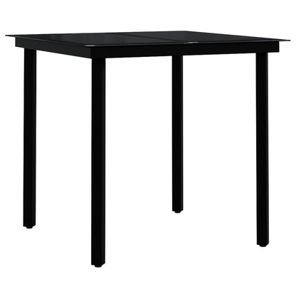 5-tlg. Garten-Essgruppe mit Kissen Schwarz