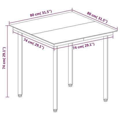 5-tlg. Garten-Essgruppe mit Auflagen Poly Rattan und Glas