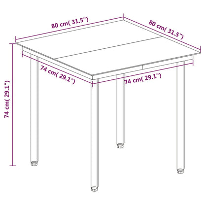 3-tlg. Garten-Essgruppe mit Auflagen Poly Rattan und Glas