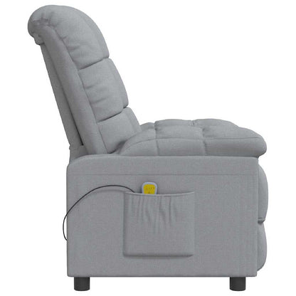 Massagesessel Hellgrau Stoff