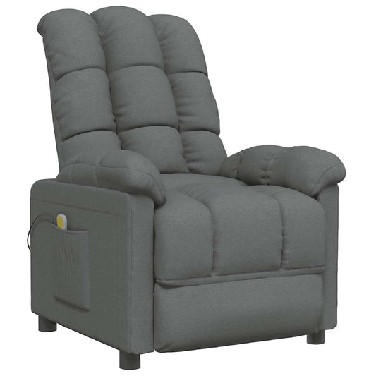 Massagesessel Dunkelgrau Stoff