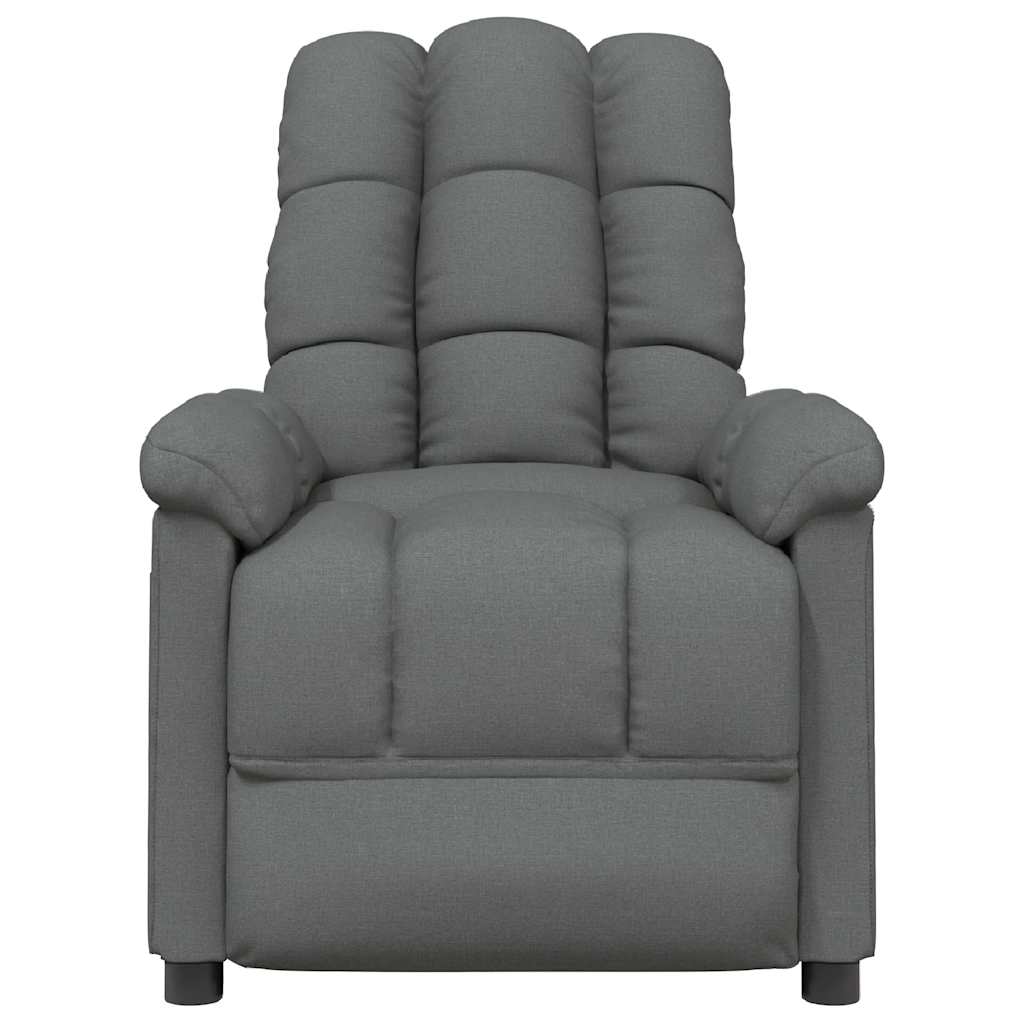Massagesessel Dunkelgrau Stoff