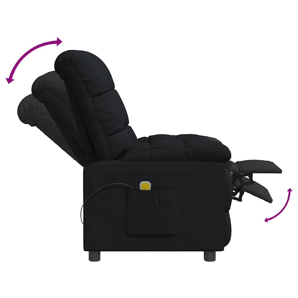 Massagesessel Schwarz Stoff