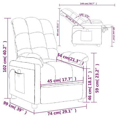 Massagesessel Schwarz Stoff