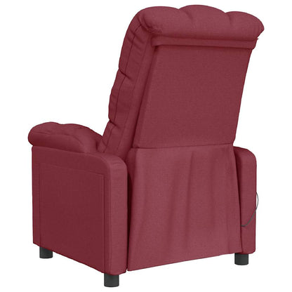 Massagesessel Weinrot Stoff