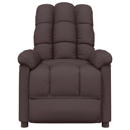 Massagesessel Dunkelbraun Stoff
