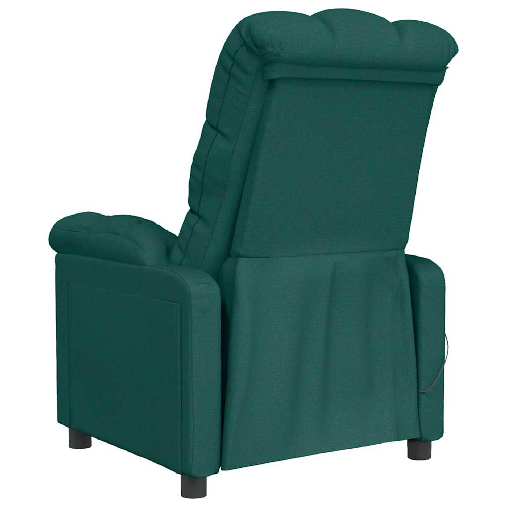 Massagesessel Dunkelgrün Stoff
