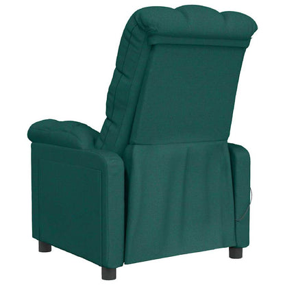 Massagesessel Dunkelgrün Stoff