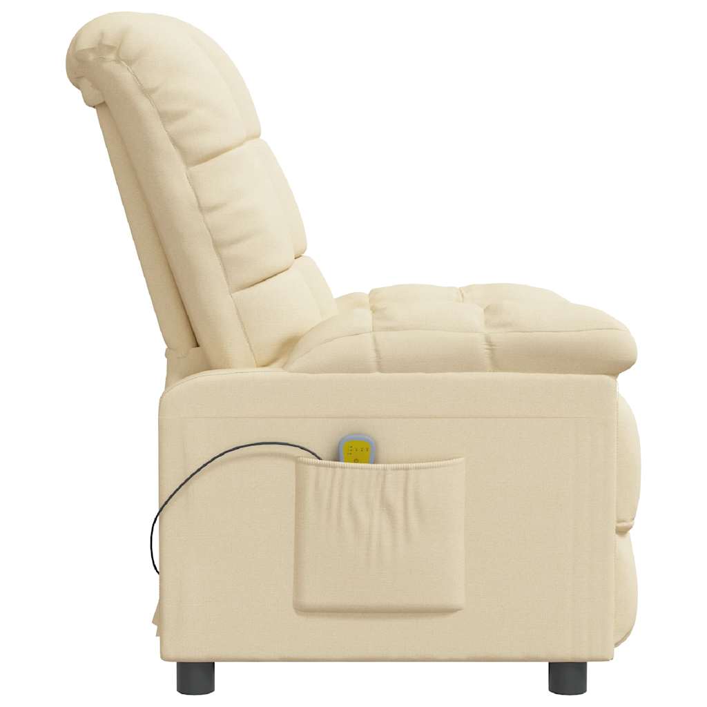 Massagesessel Creme Stoff
