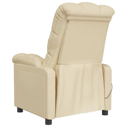 Massagesessel Creme Stoff