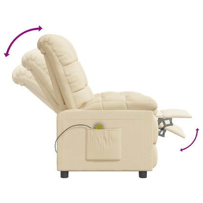 Massagesessel Creme Stoff