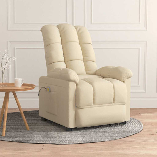 Massagesessel Creme Stoff